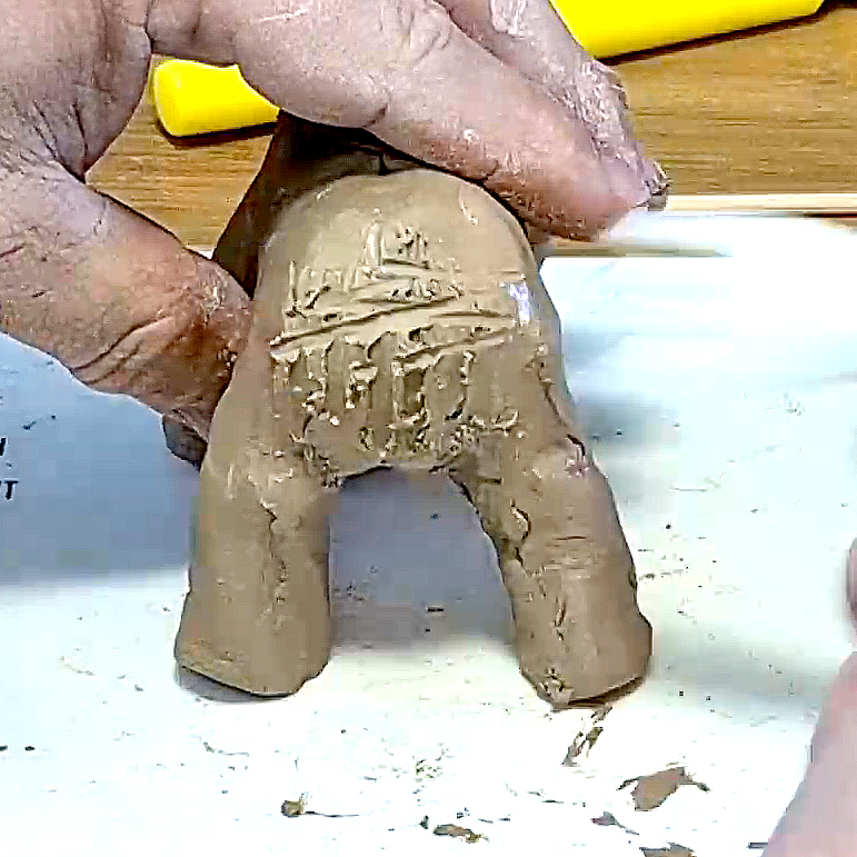 Слон из натуральной керамической глины