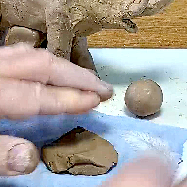 Elephant from natural ceramic clay
