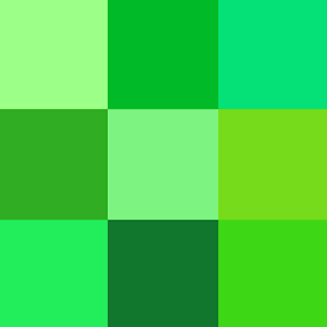 la couleur verte