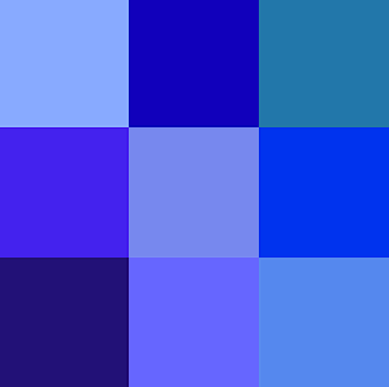couleur bleue