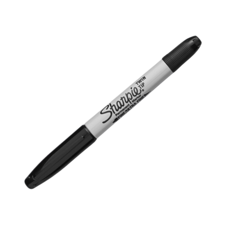 شاربي قلم تحديد دائم أسود على الوجهين
