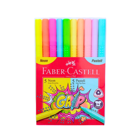 Набор неоновых пастельных маркеров Faber Castell