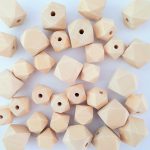 Ribbed wooden beads