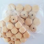 Ribbed wooden beads