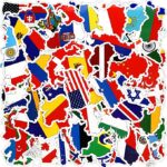 Country flags stickers