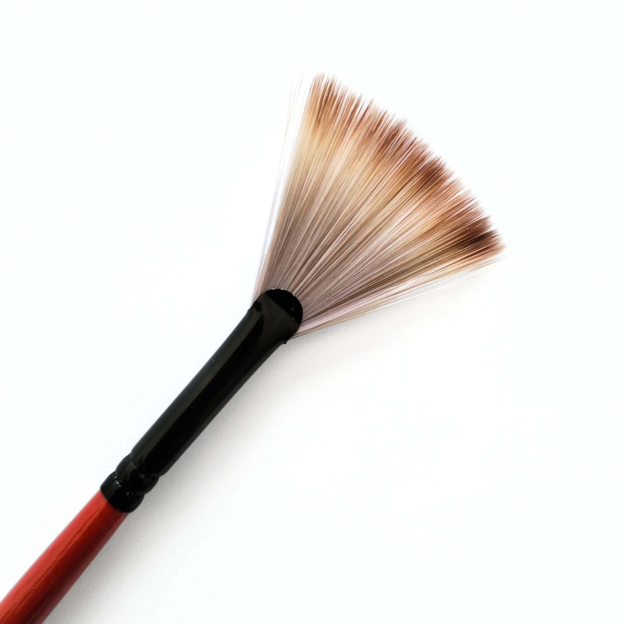 A fan brush for painting in different colors, coloring and crafting Cherkov  art and creation