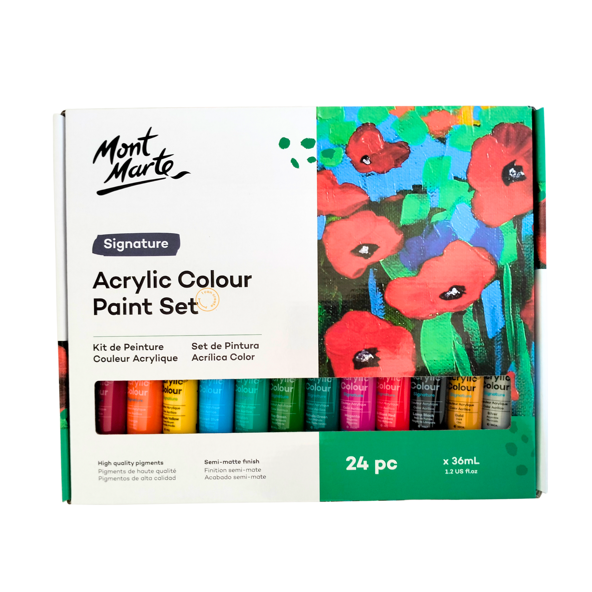 Mont Marte 12/24 Colors 50ml Professional Acrylic Paint Set