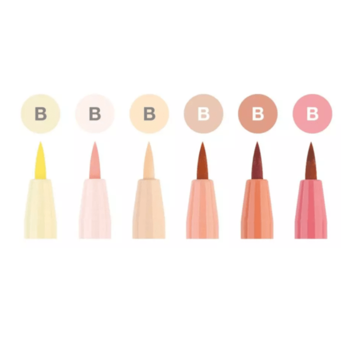 مجموعة من 6 أقلام تحديد فرشاة بيتي أرتيست لألوان البشرة من فابر كاستل